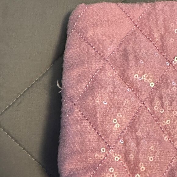 Victoria Secret Pink Quilted Sequin make up bag - Picture 3 of 6